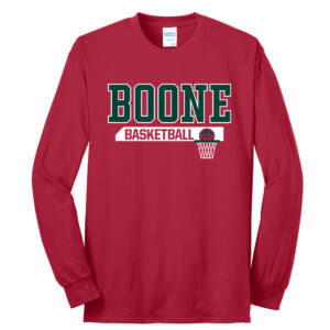 Boone Toreador BB Unisex Long Sleeve Core Blend T Shirt – RED