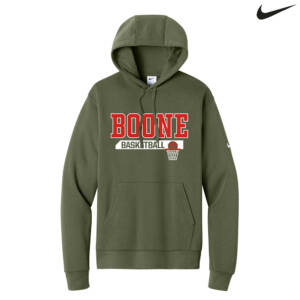 Boone Toreador BB Nike Club Unisex Fleece Sleeve Swoosh Pullover Hoodie -Medium Olive