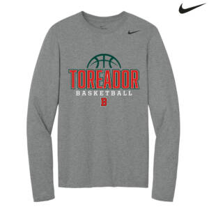 Boone Toreador BB Nike Team rLegend Long Sleeve Tee Men-Carbon Heather