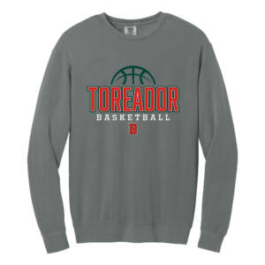 Boone Toreador BB Unisex Comfort Colors Lightweight Crewneck Sweatshirt-Grey