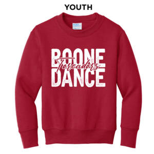 Toreadors Dance Youth Fleece Crewneck Sweatshirt-Red