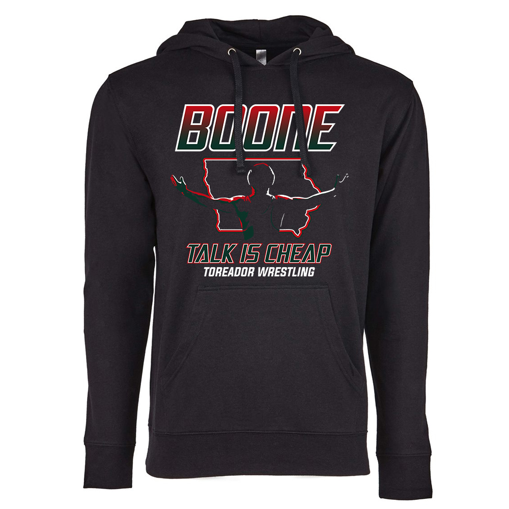 Boone Wrestling TG Next Level Apparel Unisex Laguna French Terry Pullover Hooded Sweatshirt - BlackBlack