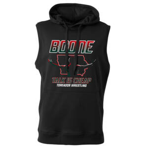 Boone Wrestling TG Agility sleevless performance hoodie Men – Black (L,XL, 2X)