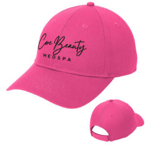 Core Beauty  Port & Company Six Panel Twill Cap – NeonPink