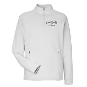 Core Beauty  North End Men’s Rhythm Waffle Quarter Zip Pullover – Platinum