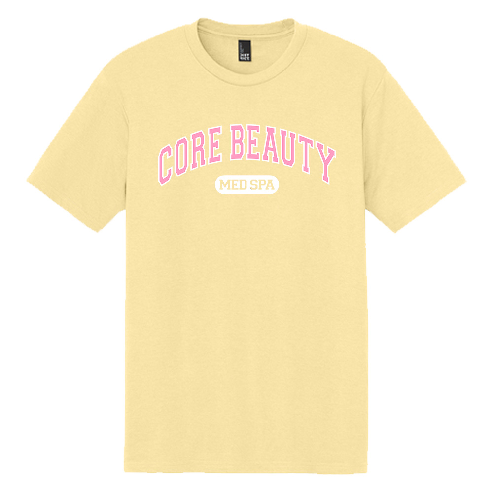 Core Beauty Unisex District Perfect Tri blend Crew Tee - SoftYellow