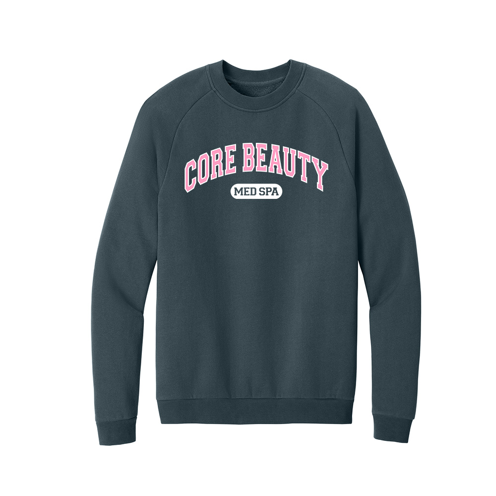 Core Beauty District Unisex Cloud Fleece Crew - DeepSteelBlue