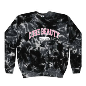 Core Beauty Colortone Unisex Tie Dyed Fleece Crewneck Sweatshirt – MultiBlack