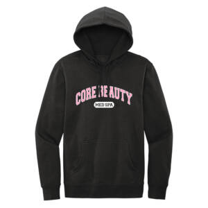 Core Beauty Unisex District V.I.T. Fleece Hoodie – Black