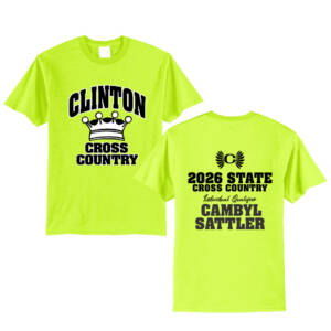 Clinton CC State Unisex Short Sleeve Tee-Safety Green