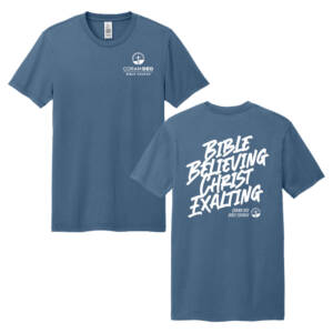 Coram Deo Bible Church District Wash Short Sleeve Tee – DuskBlue
