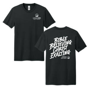 Coram Deo Bible Church District Wash Short Sleeve Tee – Black