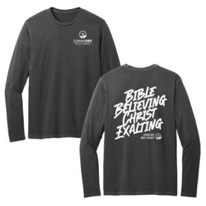 Coram Deo Bible Church District Wash Long Sleeve Tee – Black