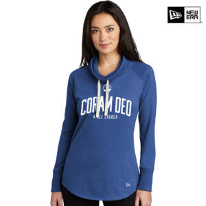 Coram Deo Bible Church New Era Women Sueded Cotton Blend Cowl Tee – Royalheather