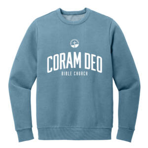 Coram Deo Bible Church District Wash Fleece Crew – DuskBlue
