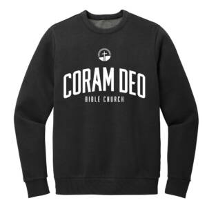 Coram Deo Bible Church District Wash Fleece Crew – Black