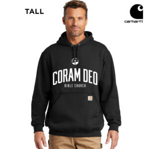 Coram Deo Bible Church Carhartt Tall Midweight Hooded Sweatshirt – Black