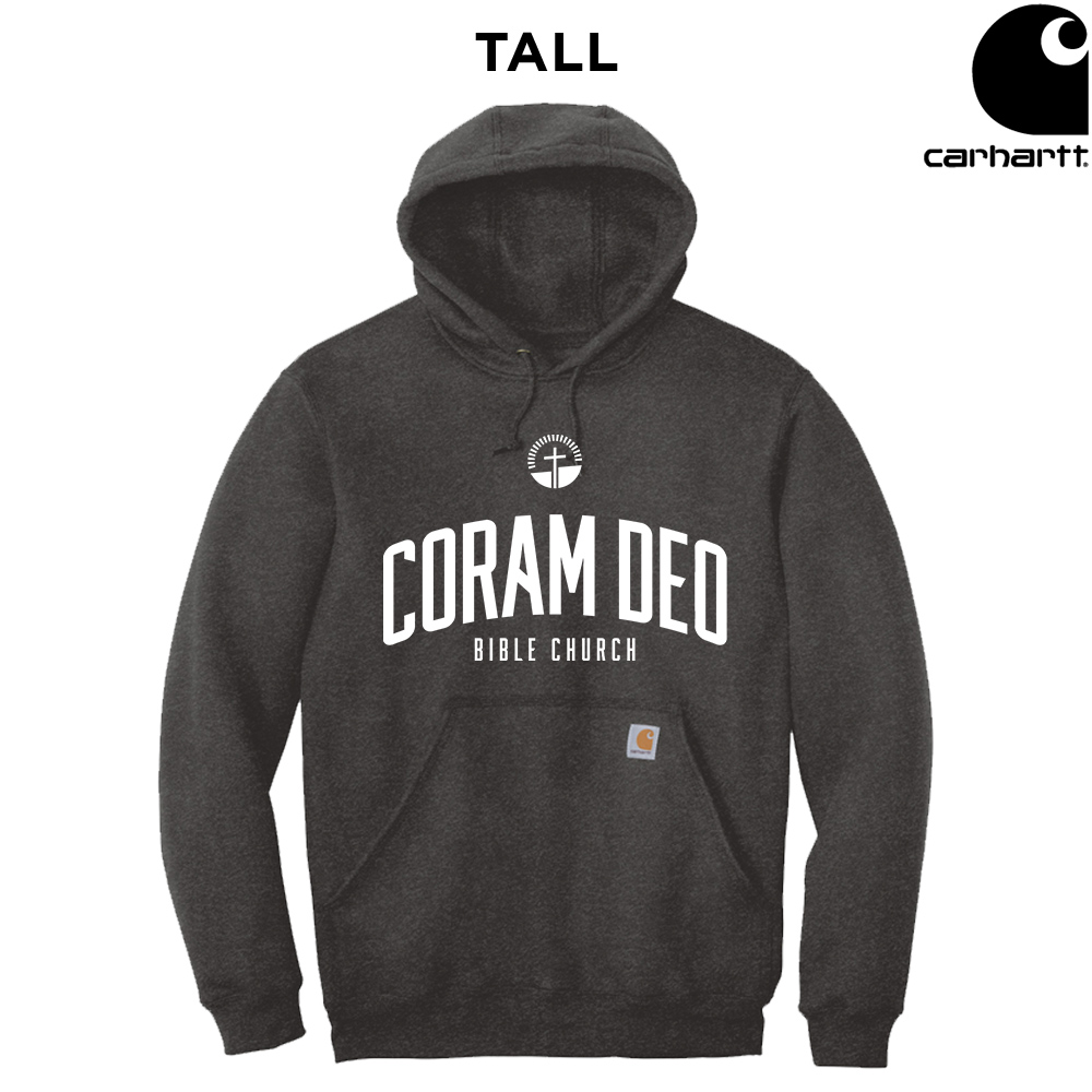 Coram Deo Bible Church Carhartt Tall Midweight Hooded Sweatshirt - CarbonHeather