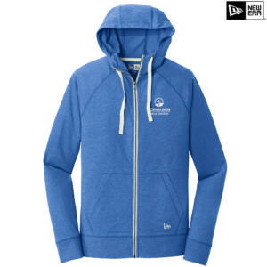 Coram Deo Bible Church New Era Sueded Cotton Full Zip Hoodie – Royal heather