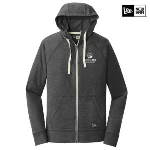 Coram Deo Bible Church New Era Sueded Cotton Full Zip Hoodie – Black Heather