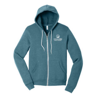 Coram Deo Bible Church BELLA and CANVAS Unisex Sponge Fleece Full Zip Hoodie – HeatherDeepTeal