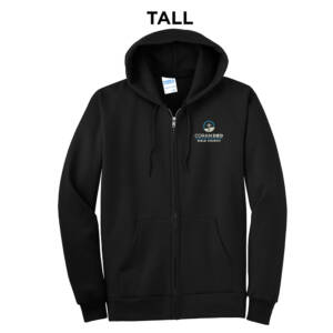 Coram Deo Bible Church Port Company Tall Ultimate Full Zip Hoodie – JetBlack