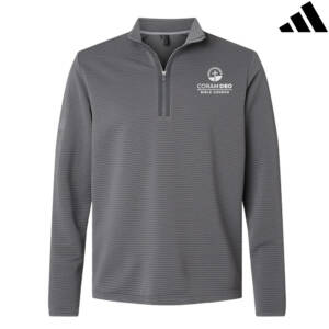 Coram Deo Bible Church Adidas Men’s Spacer Quarter Zip Pullover – Grey
