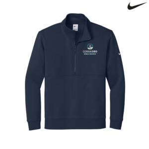 Coram Deo Bible Church Nike Club Fleece Sleeve Swoosh 1/2 Zip – MidnightNavy