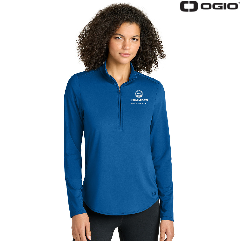 Coram Deo Bible Church OGIO Women’s Regain 1/2 Zip - CobaltBlue