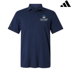 Coram Deo Bible Church Adidas Men’s Blended Polo – Solid Collegiate Navy