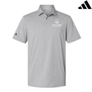 Coram Deo Bible Church Adidas Men’s Blended Polo – Grey Three Melange