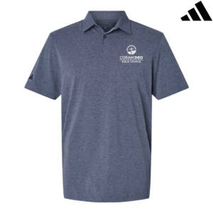 Coram Deo Bible Church Adidas Men’s Blended Polo – Collegiate Navy Melange