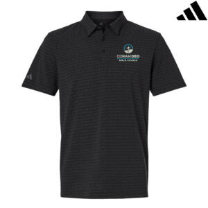 Coram Deo Bible Church Adidas Men’s Blended Printed Polo – Black