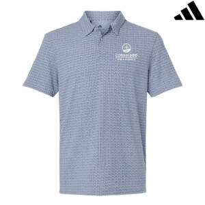 Coram Deo Bible Church Adidas Men’s Blended Printed Polo – BlueDawnMelange