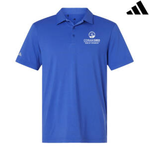 Coram Deo Bible Church Adidas men’s Textured Stripe Polo – BrightRoyal