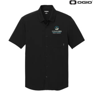 Coram Deo Bible Church OGIO Extend Short Sleeve Button Up – Blacktop