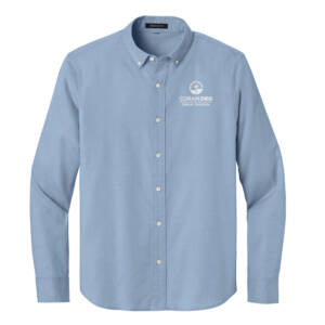 Coram Deo Bible Church Mercer Mettle Long Sleeve Modern Oxford Shirt – Cobalt