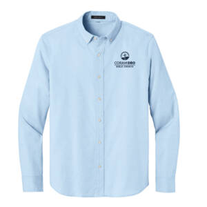 Coram Deo Bible Church Mercer Mettle Long Sleeve Modern Oxford Shirt – LightBlue