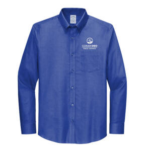 Coram Deo Bible Church Brooks Brothers Wrinkle Free Stretch Nailhead Shirt – Colbalt Blue