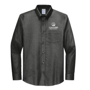Coram Deo Bible Church Brooks Brothers Wrinkle Free Stretch Nailhead Shirt – Deep Black