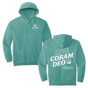 Coram Deo Bible Church Comfort Colors Ring Spun Hooded Sweatshirt – Seafoam