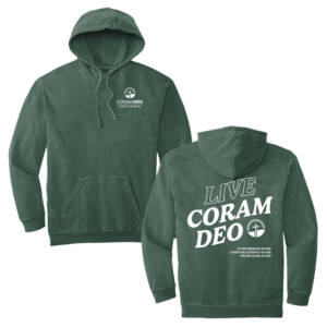 Coram Deo Bible Church Comfort Colors Ring Spun Hooded Sweatshirt – BlueSpruce