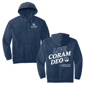 Coram Deo Bible Church Comfort Colors Ring Spun Hooded Sweatshirt – TrueNavyWhitewhite