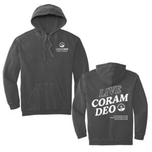 Coram Deo Bible Church Comfort Colors  Ring Spun Hooded Sweatshirt – Pepper