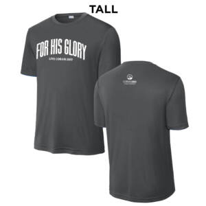Coram Deo Bible Church Sport Tek TALL PosiCharge Competitor Tee  – IronGrey
