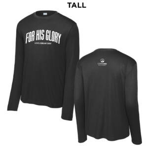 Coram Deo Bible Church Sport Tek Tall PosiCharge Competitor Long Sleeve Tee – Black