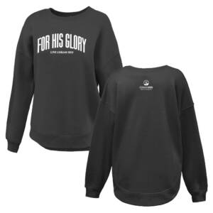 Coram Deo Bible Church Pennant Curve Crew – Black