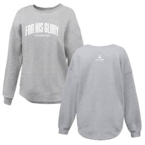 Coram Deo Bible Church Pennant Curve Crew – Grey