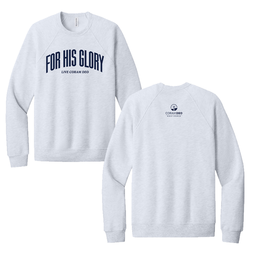 Coram Deo Bible Church BELLA and CANVAS Unisex Sponge Fleece Raglan Sweatshirt - Ash