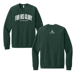 Coram Deo Bible Church BELLA and CANVAS Unisex Sponge Fleece Raglan Sweatshirt – Forest